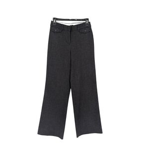 Loft Tweed Wide Leg High Waist Curvy Trouser Black Bray 0 preppy Business casual